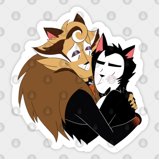 Doesn't Care For A Cuddle Sticker by crimsonfirebolt